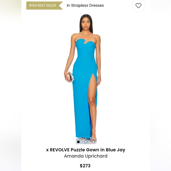 Amanda Uprichard puzzle gown in blue - Picture 1 of 4
